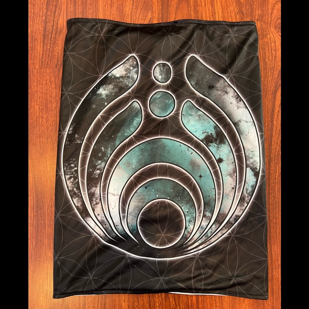 Bassnectar Geometric flower of life hood silky material Reversable